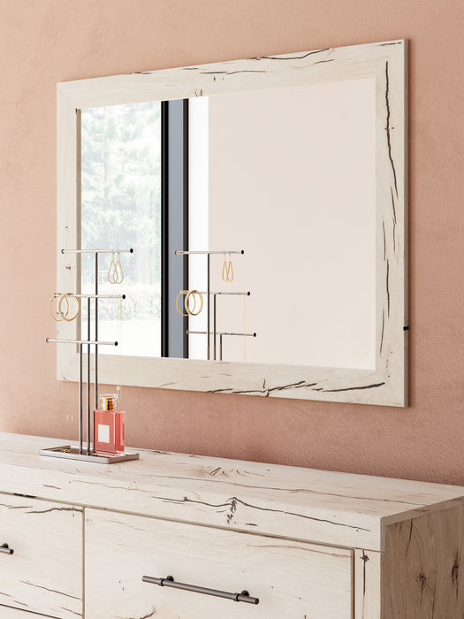 Lawroy Full Panel Headboard with Mirrored Dresser and Nightstand