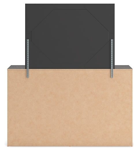 Hollivern Queen Panel Bed with Mirrored Dresser